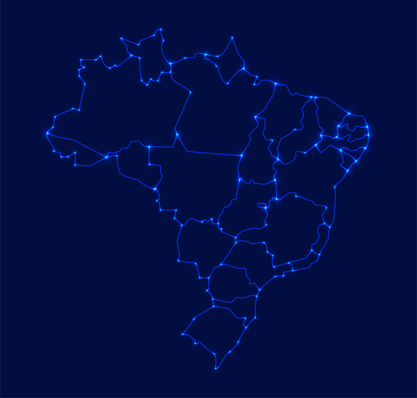 Mapa de rotas da Natal Transportes pelo Brasil